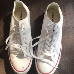 Converse tennis shoes - unisex- white womens 12/mens 10